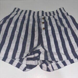 Urban Renewal Blue and White Striped Shorts